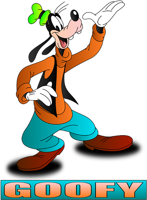 Goofy Character Waving PNG Image