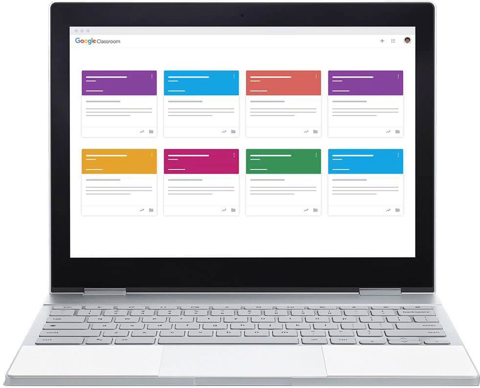 Google Classroom Interface Laptop PNG Image