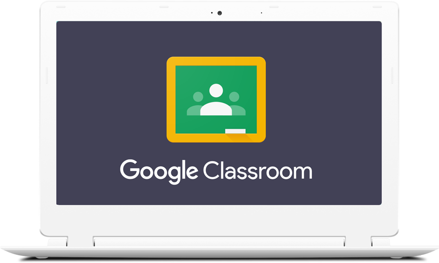 Google Classroom Laptop Screen PNG Image