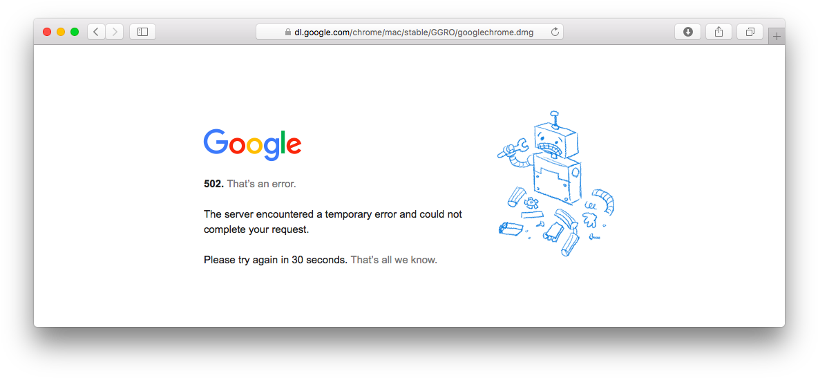 Google502 Error Screen PNG Image