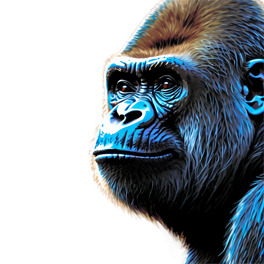 Gorilla Abstract Art Png Abx84 PNG Image