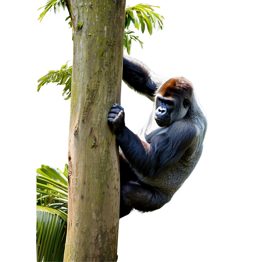 Gorilla Climbing Tree Png Gbo31 PNG Image