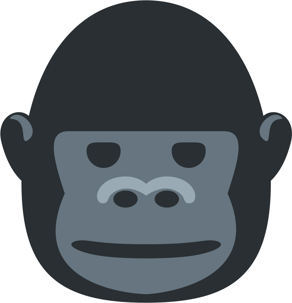 Gorilla Emoji Graphic PNG Image