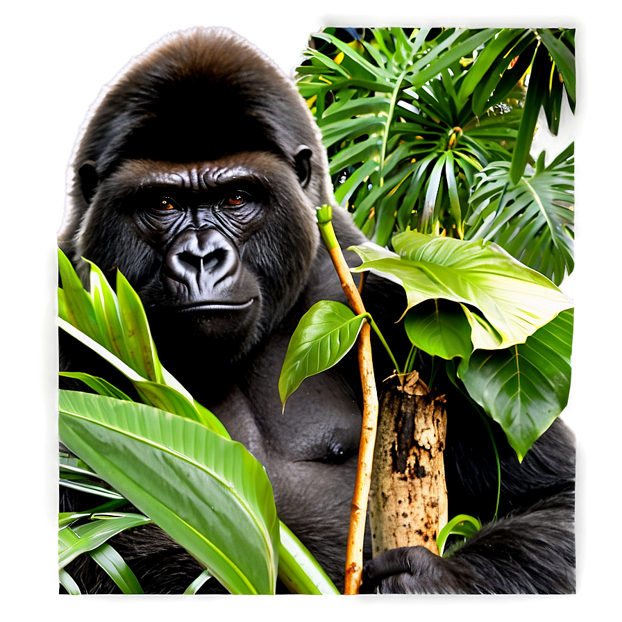 Gorilla Habitat Background Png Glo PNG Image