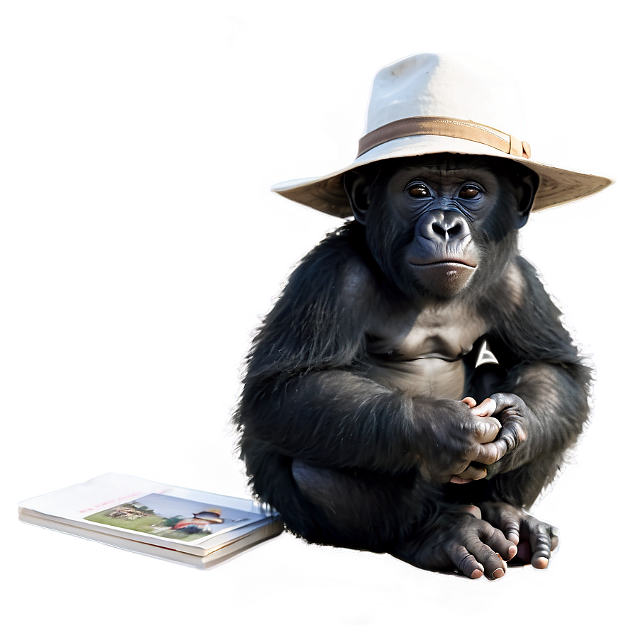 Gorilla In A Hat Cute Png 05212024 PNG Image