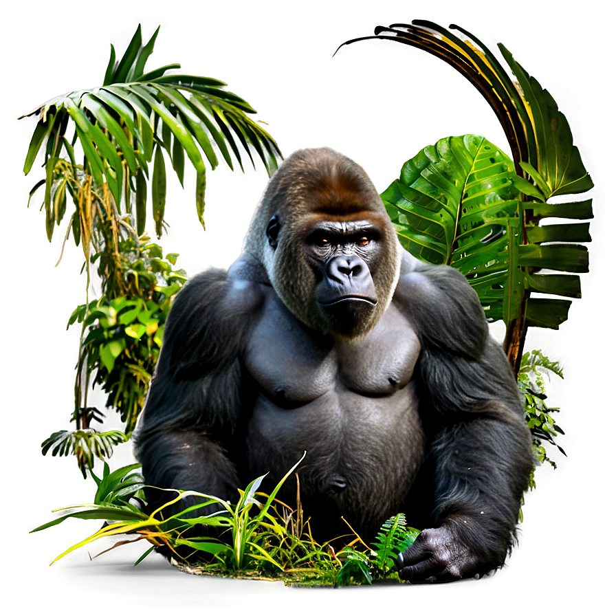 Gorilla In Jungle Png Kyk6 PNG Image