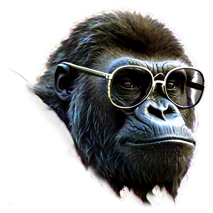 Gorilla With Cool Glasses Png Mru PNG Image