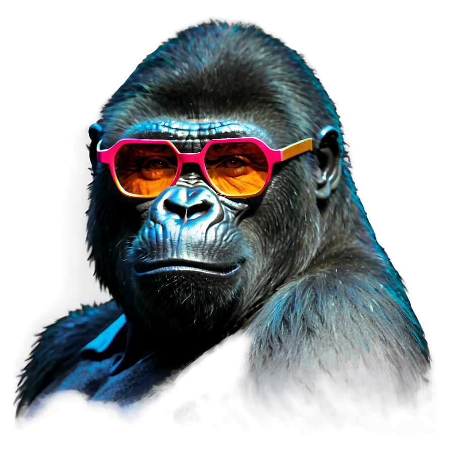 Gorilla With Stylish Glasses Png Oqn PNG Image