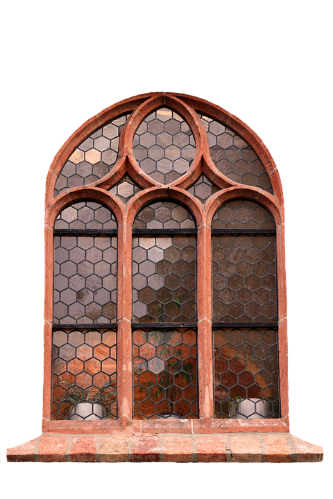 Gothic Arch Window Design PNG Image