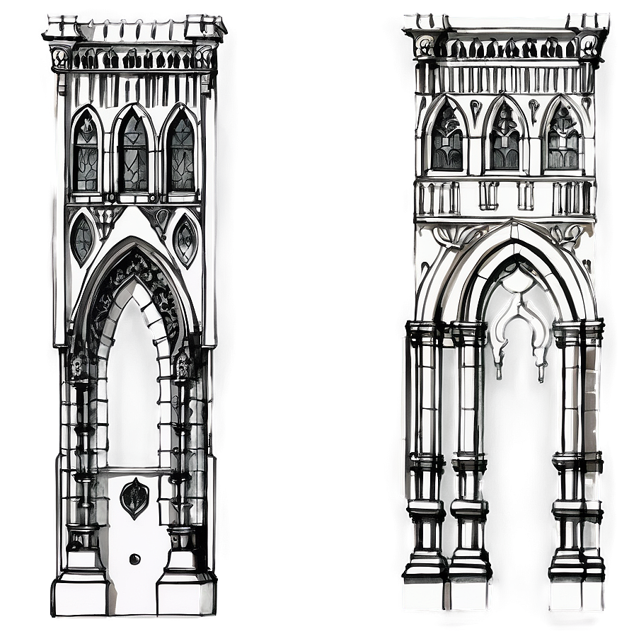 Gothic Architecture Drawing Png Lpn PNG Image