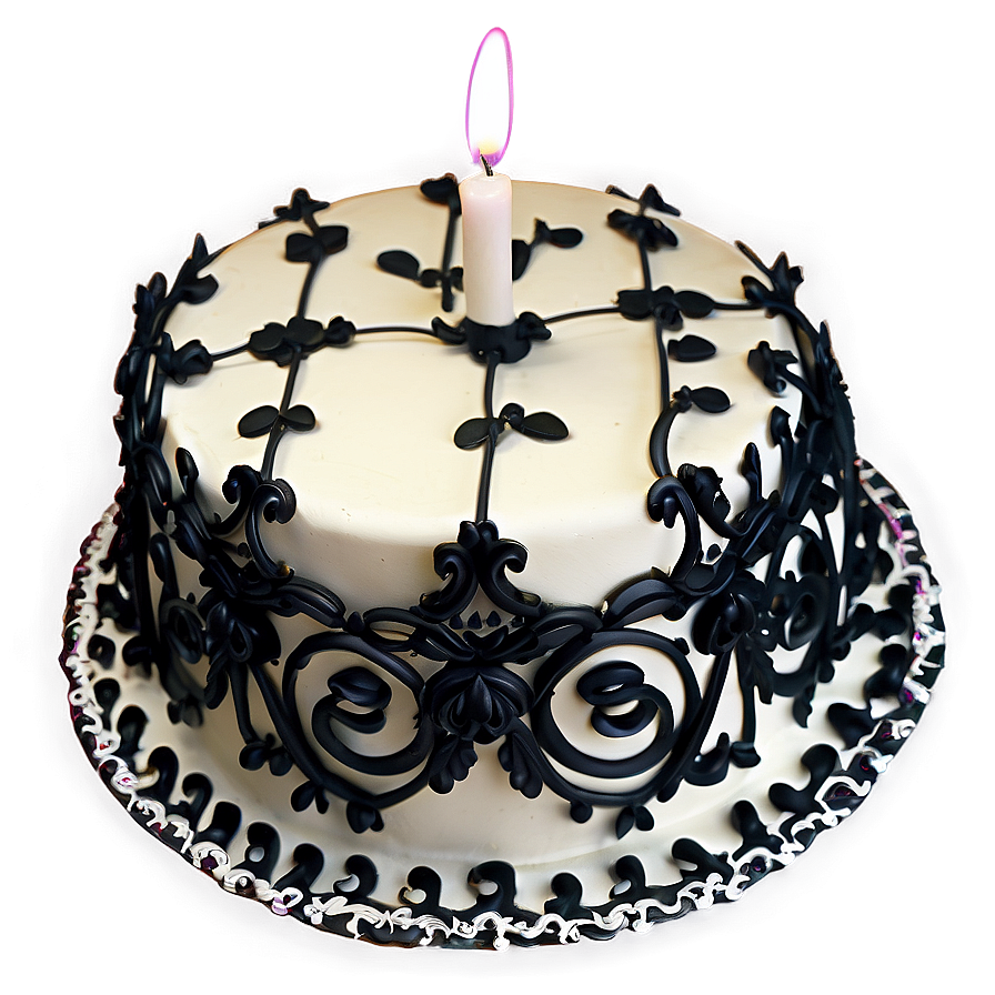 Gothic Birthday Cake Png Thi PNG Image