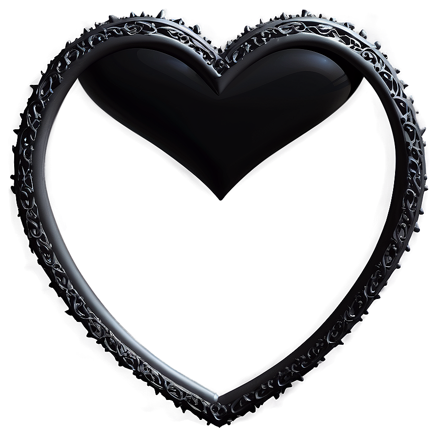 Gothic Black Heart Png Uvl69 PNG Image