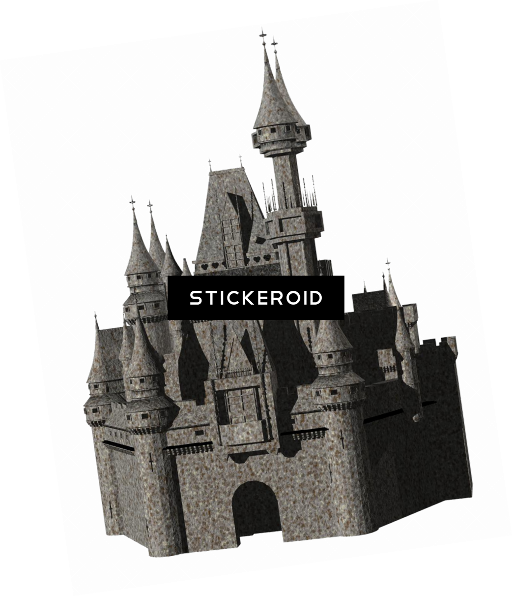 Gothic Castle Silhouette PNG Image