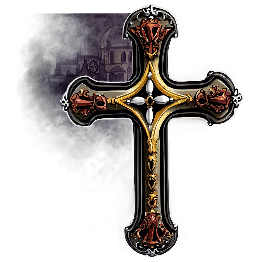 Gothic Cross Illustration Png Xqh16 PNG Image