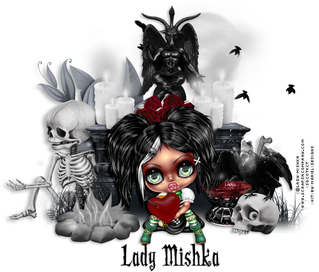 Gothic Doll Fantasy Art PNG Image