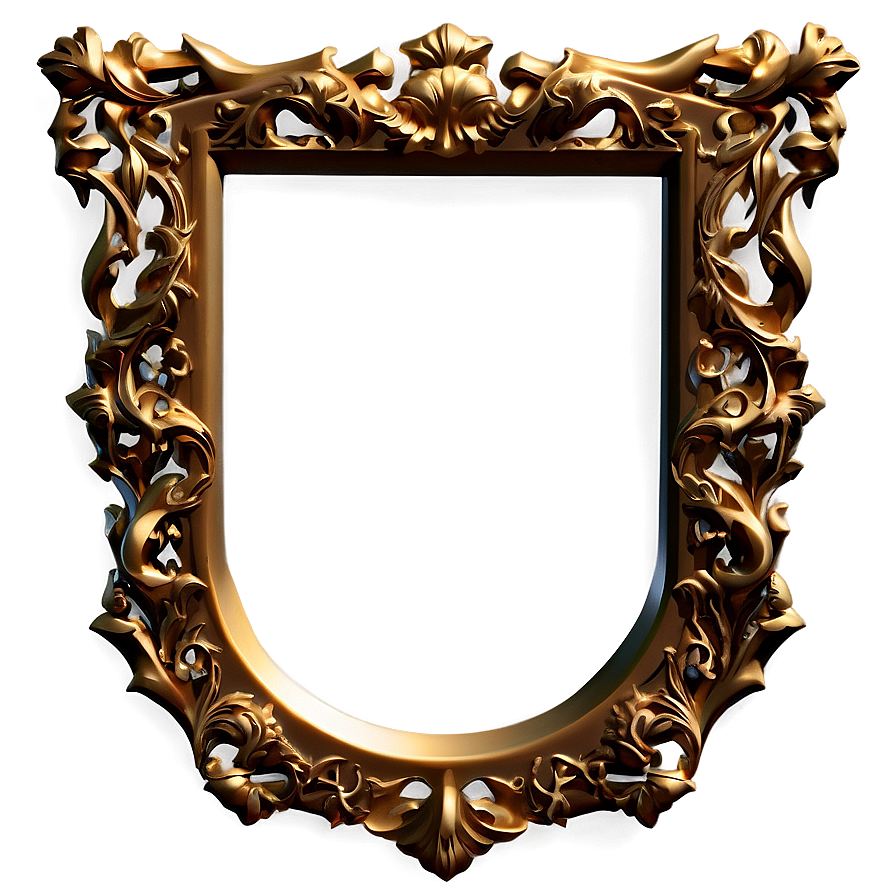 Gothic Golden Frame Png Bjp46 PNG Image