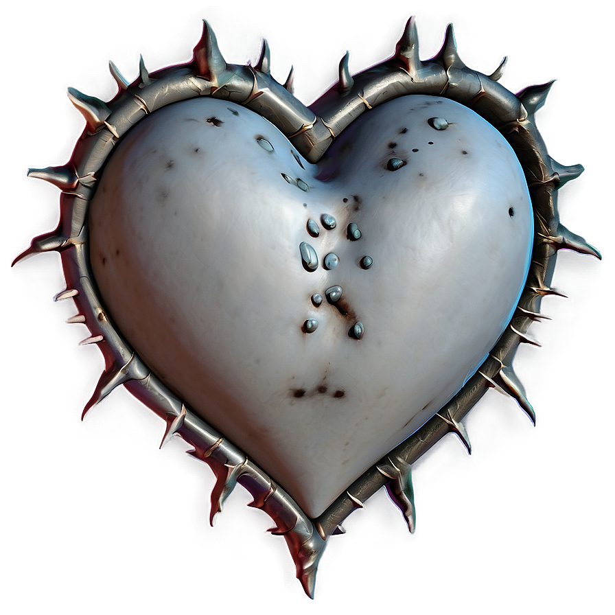 Gothic Heart With Thorns Png Mir PNG Image