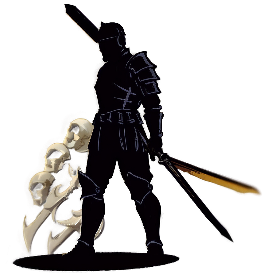 Gothic Knight Silhouette Png 06272024 PNG Image