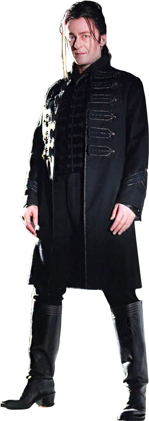 Gothic Manin Black Coat PNG Image