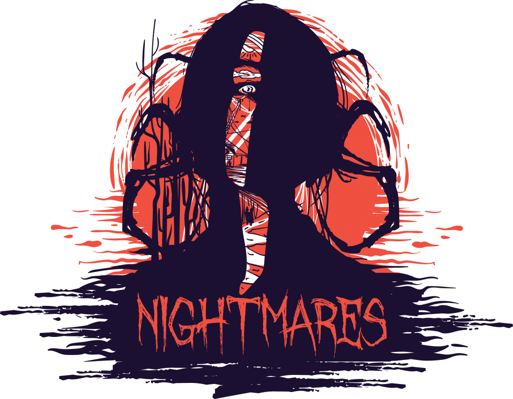 Gothic Nightmares Shirt Design PNG Image