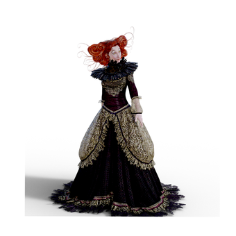 Gothic Redhead Princess PNG Image