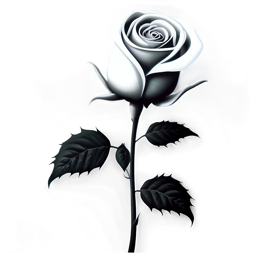 Gothic Rose Black And White Png Nnc PNG Image