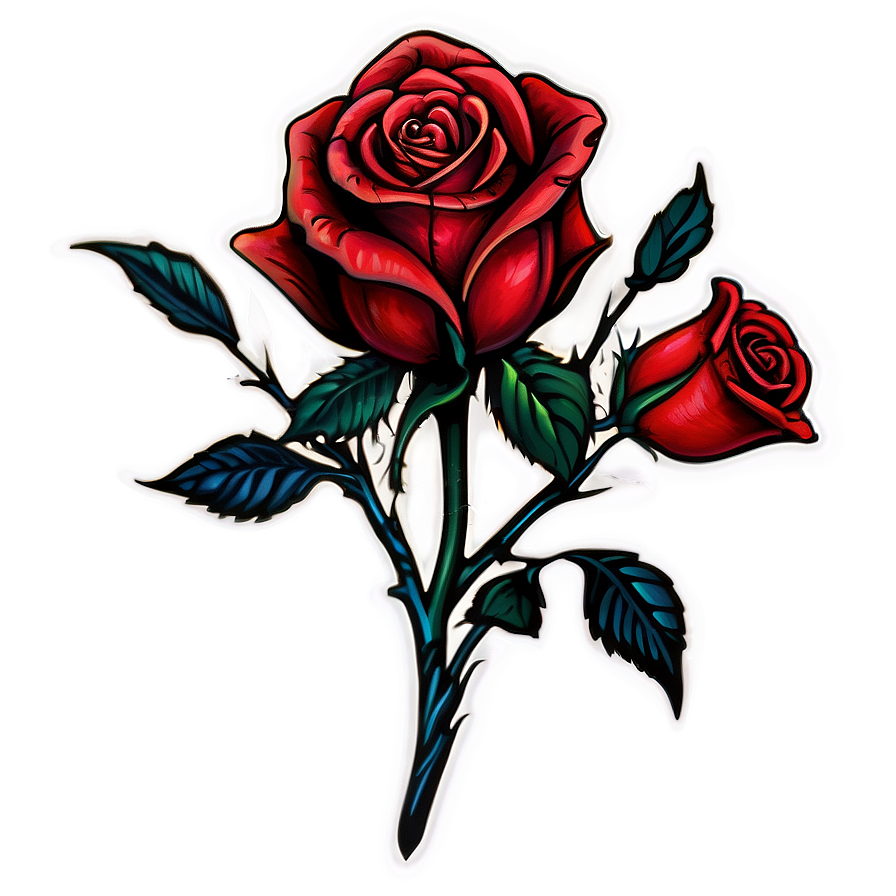 Gothic Roses Tattoo Png 74 PNG Image