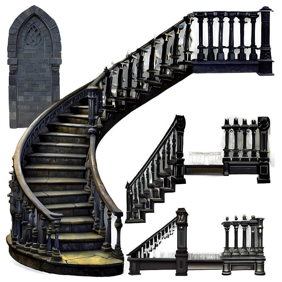 Gothic Staircase Png Dnm44 PNG Image