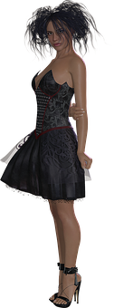 Gothic_ Style_3 D_ Model PNG Image