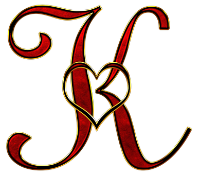 Gothic Style Letter K Design PNG Image