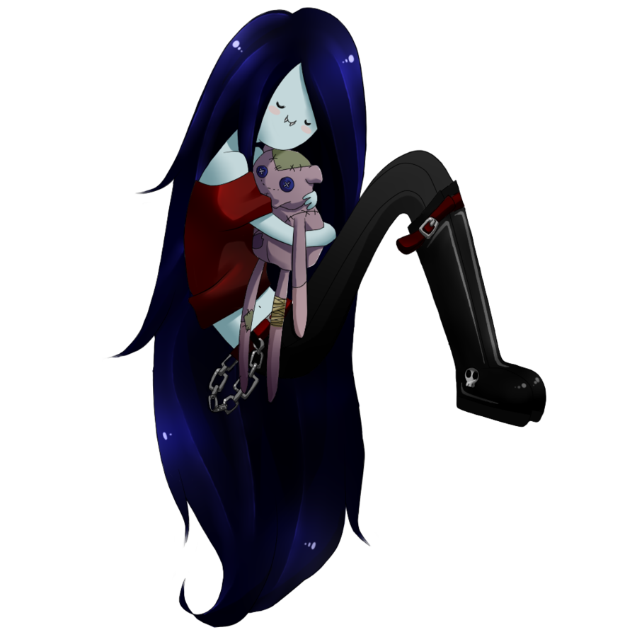 Gothic Vampire Girlwith Plush Bat PNG Image