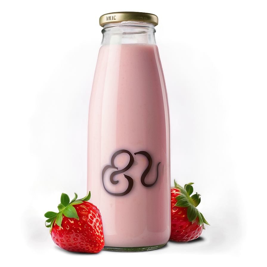 Gourmet Strawberry Milk Png 06252024 PNG Image