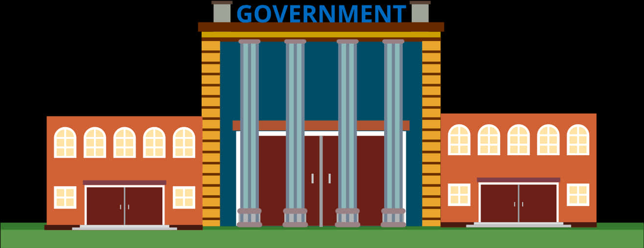 Government Building Illustration PNG Image