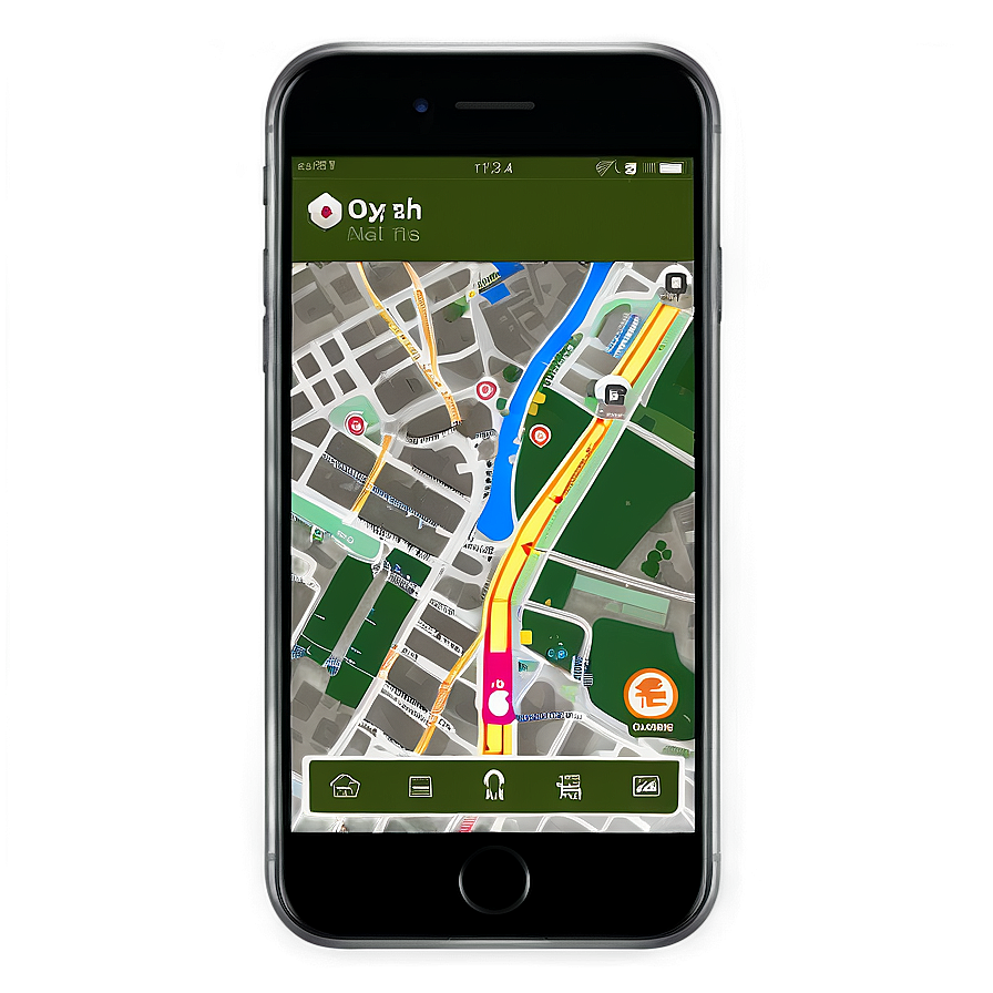 Gps Navigation App Screen Png 42 PNG Image