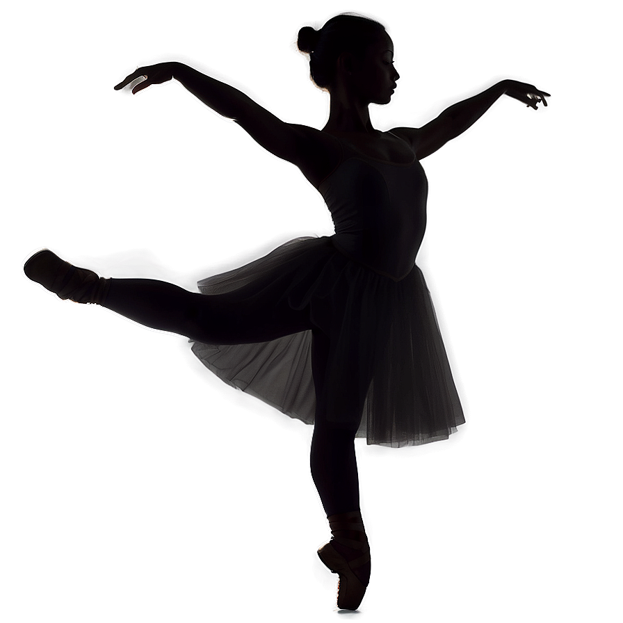 Graceful Ballet Silhouette Png Thq PNG Image