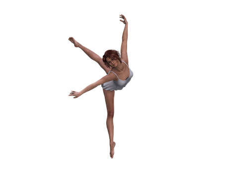 Graceful Dancer Pose PNG Image