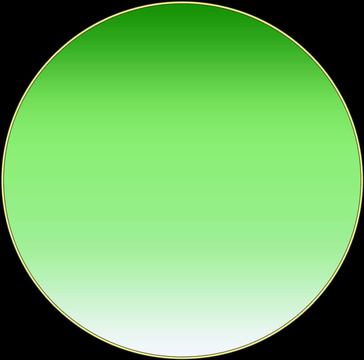 Gradient Green Circle Graphic PNG Image