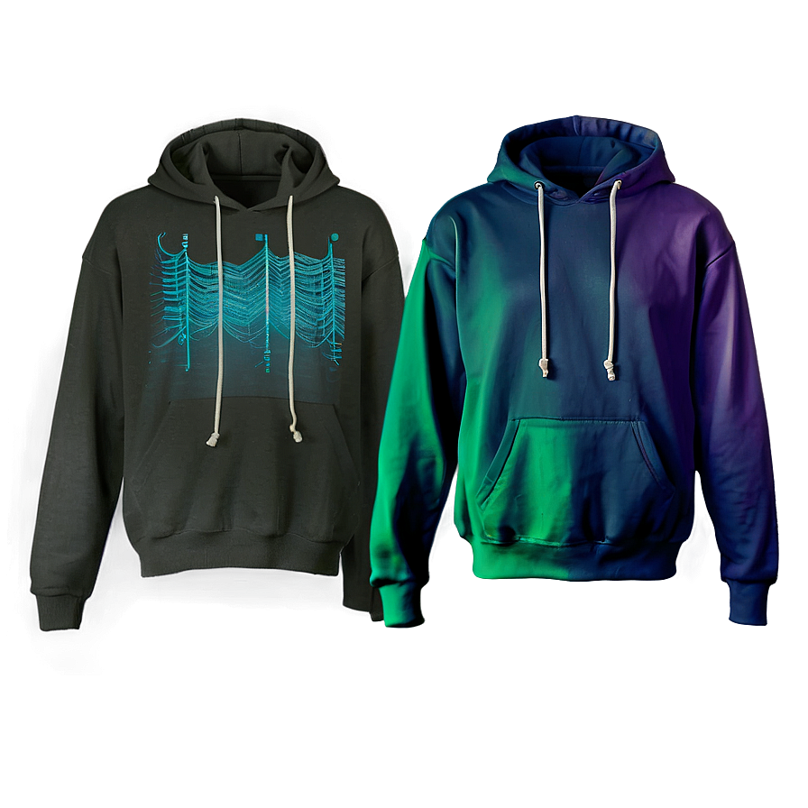 Gradient Hoodie Strings Png Hng PNG Image