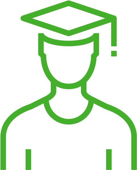 Graduate Icon Outline PNG Image