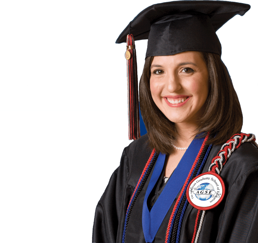 Graduate Studentin Capand Gown PNG Image