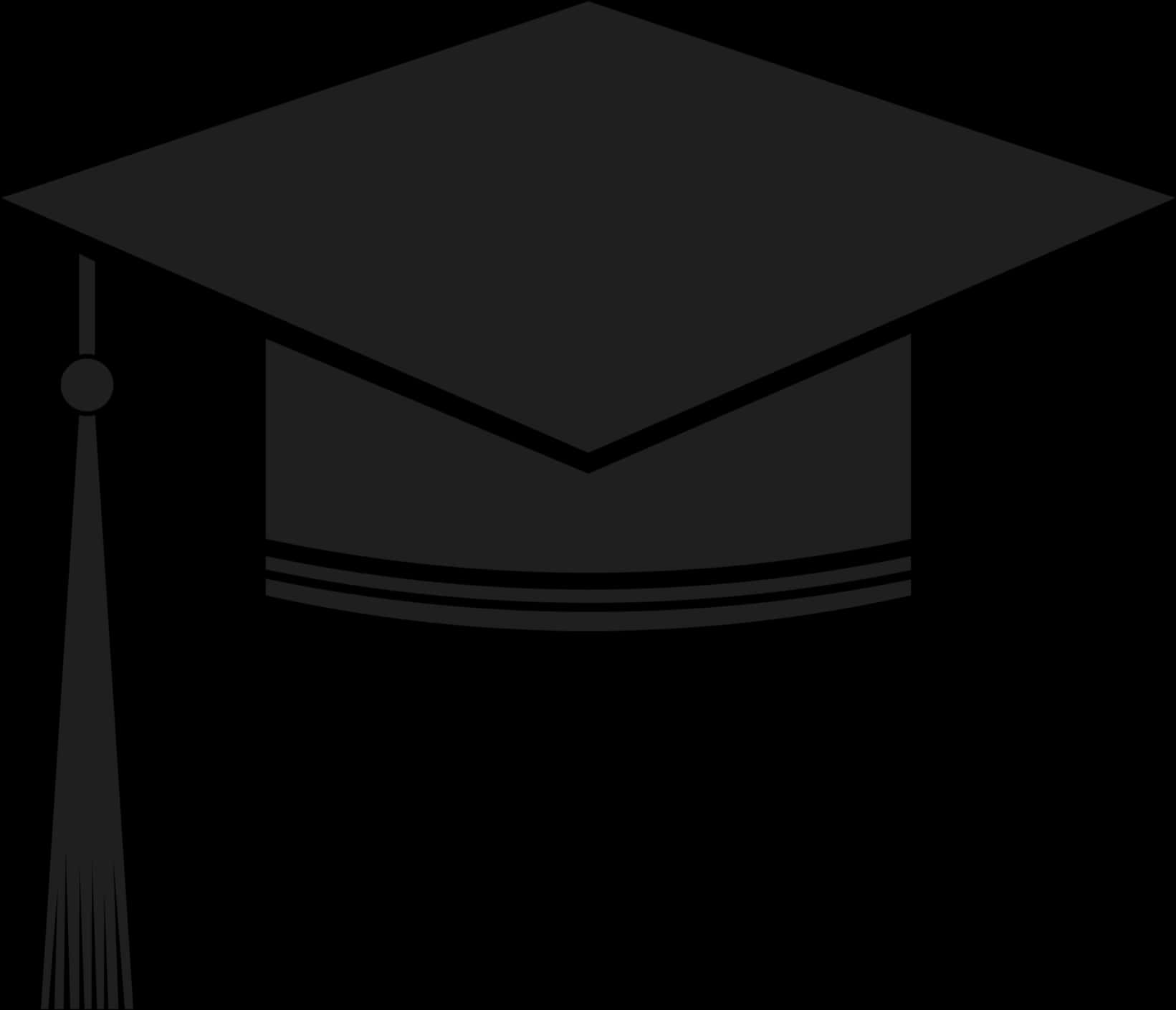 Graduation Cap Icon Black PNG Image