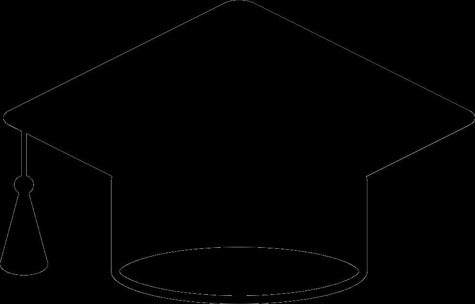 Graduation Cap Outline PNG Image