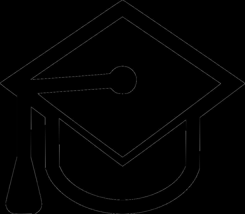 Graduation Cap Outline PNG Image