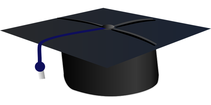 Graduation Cap Vector Illustration PNG Image