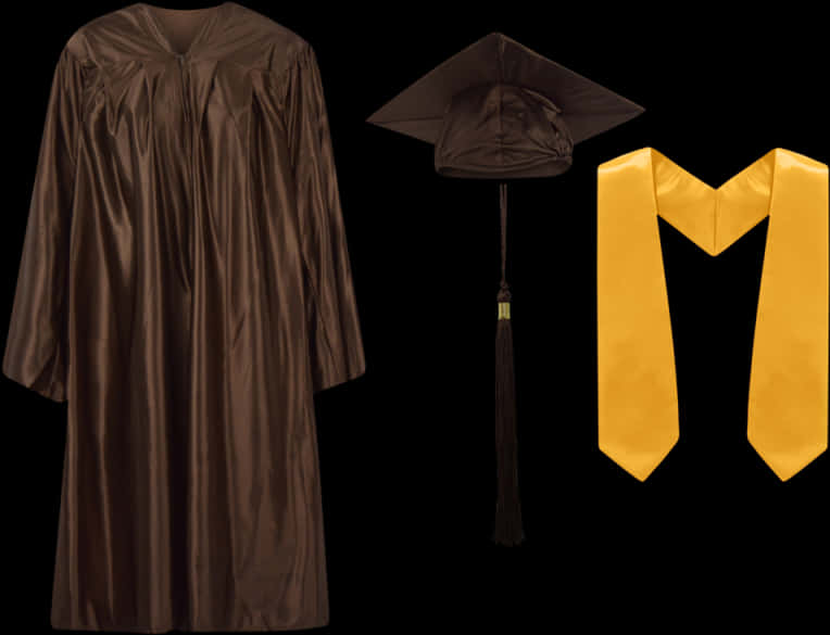 Graduation Gown Capand Stole PNG Image