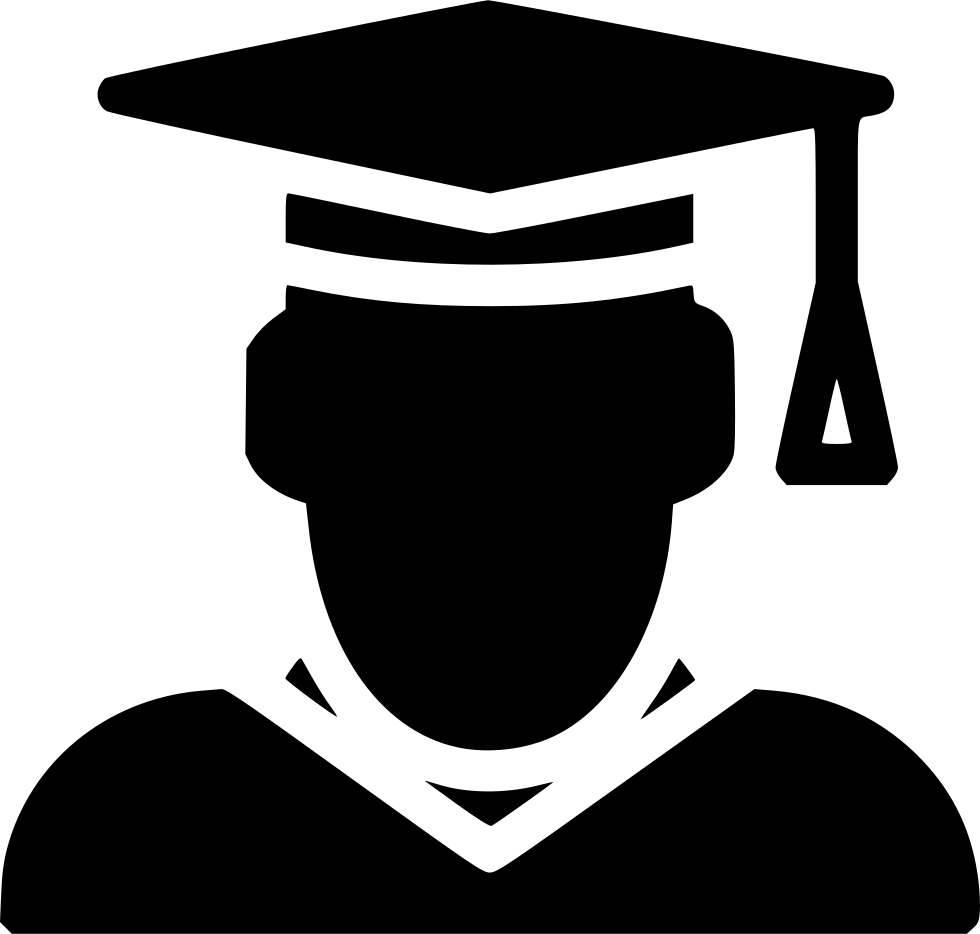 Graduation Icon Silhouette PNG Image