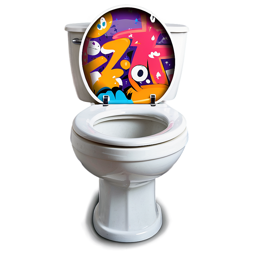 Graffiti Art Toilet Seat Png Srg PNG Image