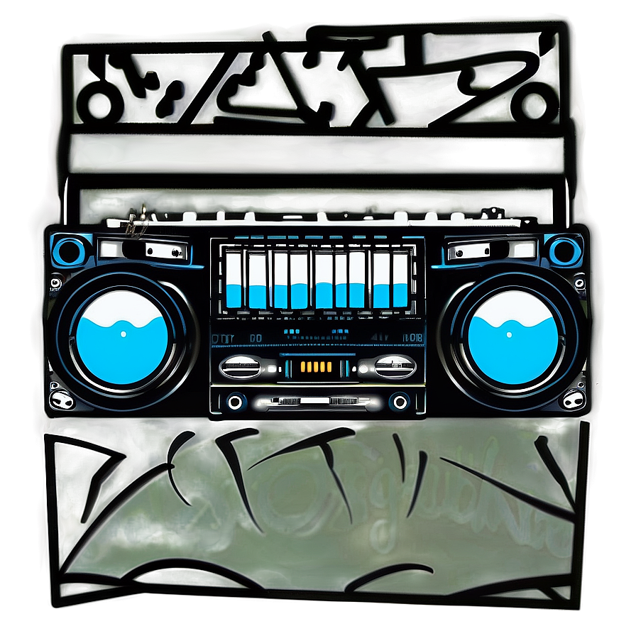 Graffiti Boombox Png 05242024 PNG Image