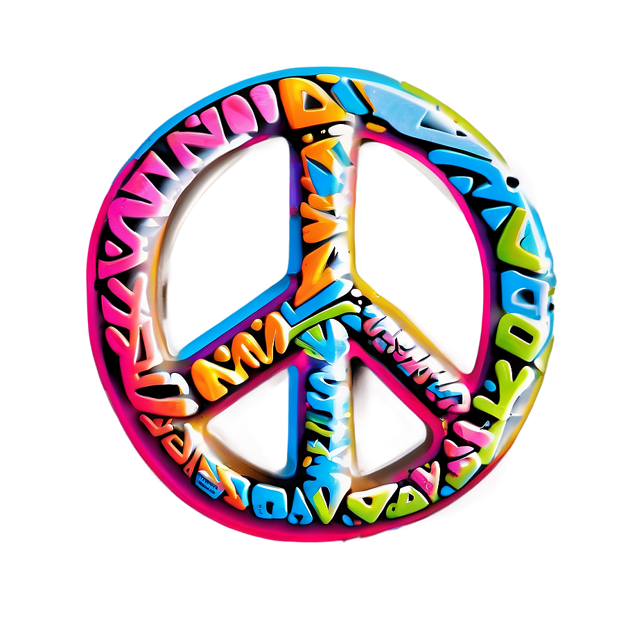 Graffiti Style Peace Sign Png 05252024 PNG Image