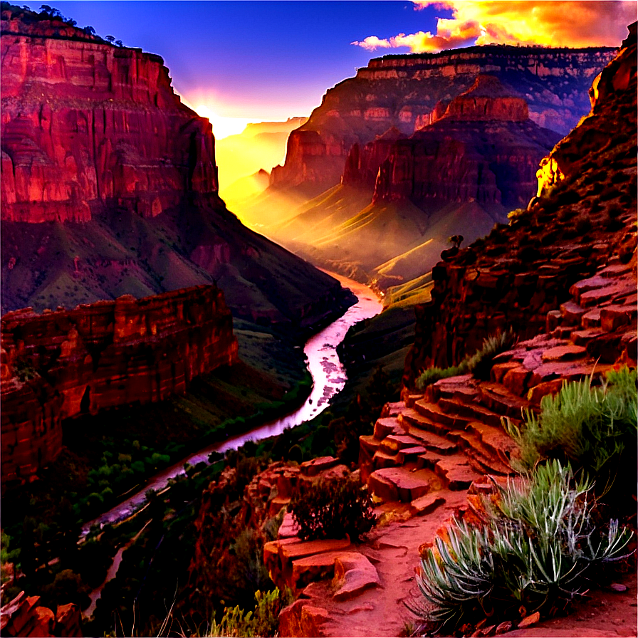 Grand Canyon Bright Angel Trail Png 30 PNG Image